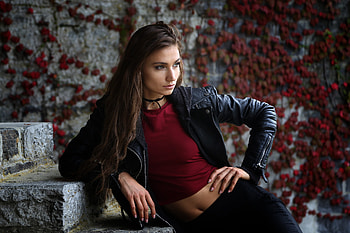 Girls Leather Jackets, girls HD wallpaper