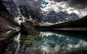 Morraine Lake, lakes, morraine, nature, mountains, water, lake HD wallpaper