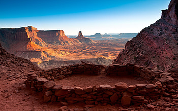 Utah travels, False kiva, Canyonlands National Park HD wallpaper