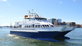 High-speed ferry, Boston to Salem, Efficient transportation, East coast travel HD wallpaper