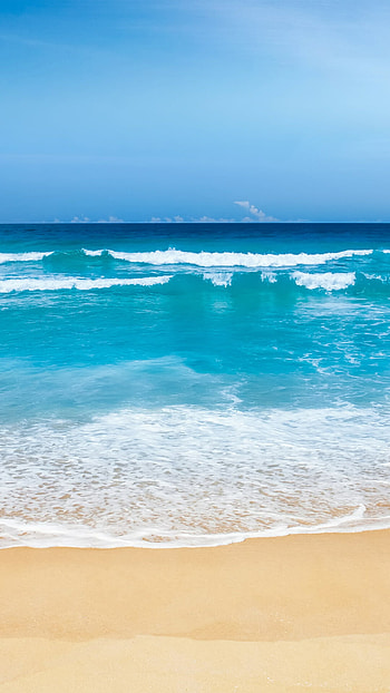 Oceanic serenity, Fluid motion, Azure beauty, Mesmerizing waves HD phone wallpaper