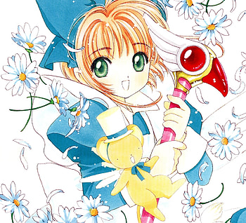 Blonde and cute, white flowers, Sakura Kinomoto HD wallpaper
