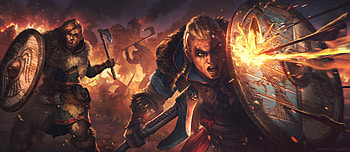 Assassins Creed Valhalla Eivor And Jomsviking , assassins-creed-valhalla, assassins-creed, games, xbox-games, ps-games, pc-games, google-stadia, ps5-games, xbox-one-games, ps4-games, 2021-games, artstation HD wallpaper