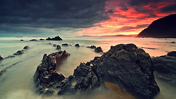 Sunset Rock Nature, rock, nature, sunset HD wallpaper