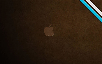 - apple logo mark on brown leather HD wallpaper