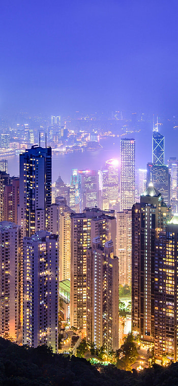 Victoria Peak , Stunning view, Nighttime cityscape, Worldly charm HD phone wallpaper
