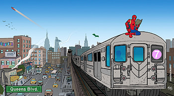 Spider Man Day In Queens , spiderman, superheroes, artist, artwork, digital-art HD wallpaper
