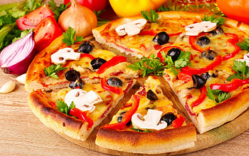 Aesthetic pizza , Tempting visuals, Savory delight, Foodie's dream HD wallpaper
