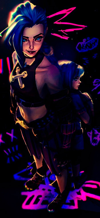 Jinx, Anime, Enemy, Arcane HD phone wallpaper
