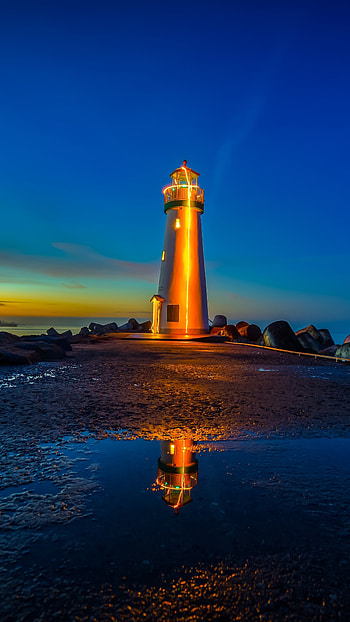 Lighthouse sunrises, Lighthouse sunsets, Monterey Bay, Sony Xperia HD phone wallpaper