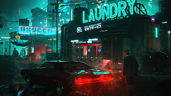 Evening In Cyber World, artist, artwork, digital-art HD wallpaper