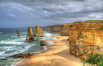 Australia, Great Ocean Road, Crag nature, Coast HD wallpaper