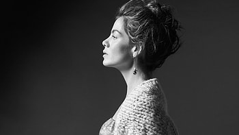 Michelle Monaghan, Actress, Monochrome, Profile view HD wallpaper