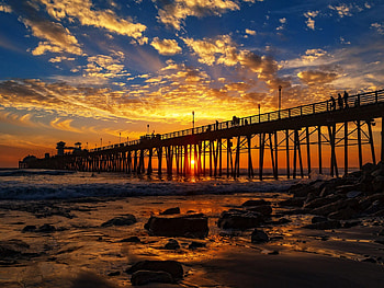 Oceanside Pier, San Diego (California) HD wallpaper