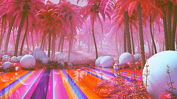 Colorful Dreamy Park, dreamy, artist, artwork, digital-art, colorful HD wallpaper