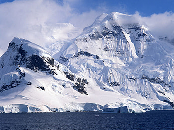 Winter, Nature, Stones, Mountains, Ice, Clouds, Ocean, Cold HD wallpaper