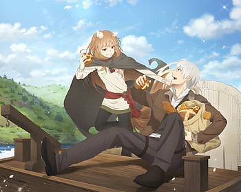 Holo & Lawrence: Journey (Spice & Wolf) — Quad, Anime, Spice and Wolf, Holo (Spice & Wolf), Kraft Lawrence HD wallpaper