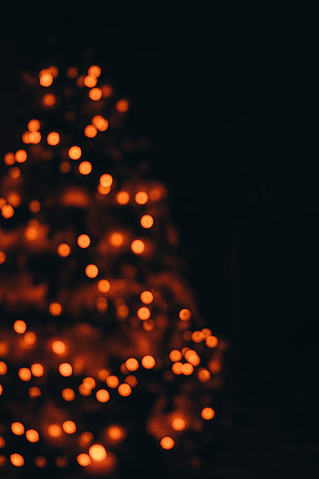 Lights, Dark, Blur, Smooth, Christmas Tree, Garland, Bokeh, Boquet HD phone wallpaper