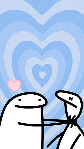 Doodle choking doodle, blue, white HD phone wallpaper