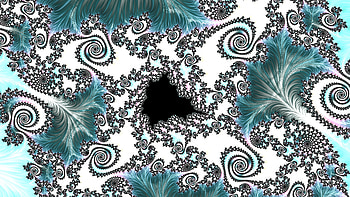 Trippy Psychedelic Fractal, colorful, colors, white, blue, Abstract, fractal, abstract blue HD wallpaper
