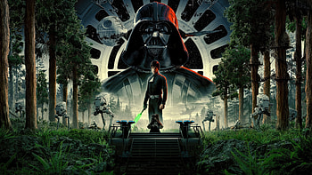 Return of the Jedi — : Vader's Shadow on Endor, Star Wars Episode VI: Return Of The Jedi HD wallpaper