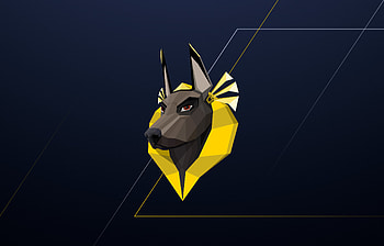 Vector, Dog, Pharaoh, Polygon HD wallpaper