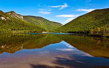 New Hampshire, Travels, Echo Lake, Majestic mountains HD wallpaper