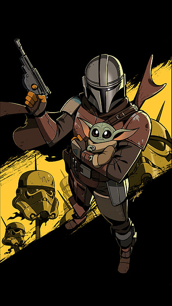 The Mandalorian, OLED , screens, Intense colors HD phone wallpaper