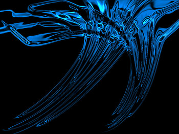 Blue Crome, vortices, abstract HD wallpaper