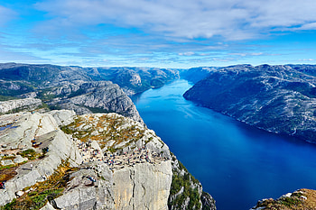River, mountains, nature, aerial view HD wallpaper