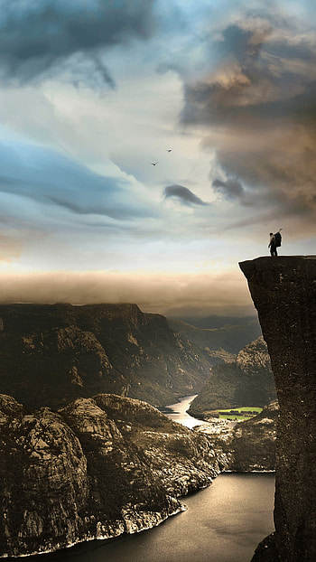 Preikestolen, Hiking HD phone wallpaper