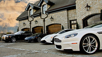 Preview lamborghini, building, black, rolls-royce, aston martin, other HD wallpaper