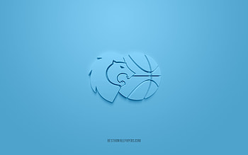 CB Breogan, creative 3D logo, blue background, Spanish basketball team, Liga ACB, Lugo, Spain, 3d art, basketball, CB Breogan 3d logo HD wallpaper