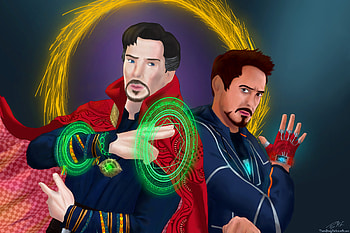 Doctor Strange And Iron Man In Avengers Infinity War Artwork, doctor-strange, 2018-movies, movies, artist, deviantart, iron-man, avengers-infinity-war HD wallpaper