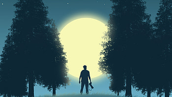 Lonely grapher Minimal, alone, grapher, artist, artwork, digital-art, minimalism, minimalist, behance HD wallpaper