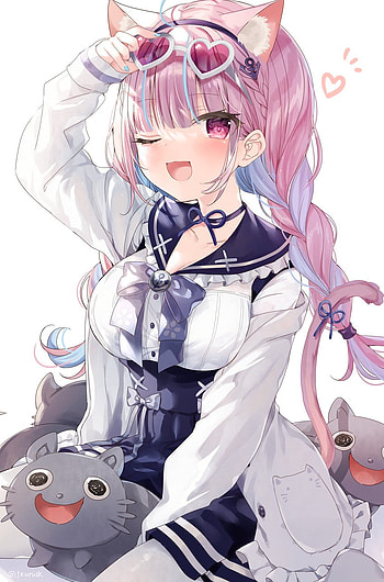 Minato aqua, black hair, facial expression HD phone wallpaper