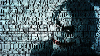 Batman Quotes The Joker Typographic Portrait Typography HD wallpaper