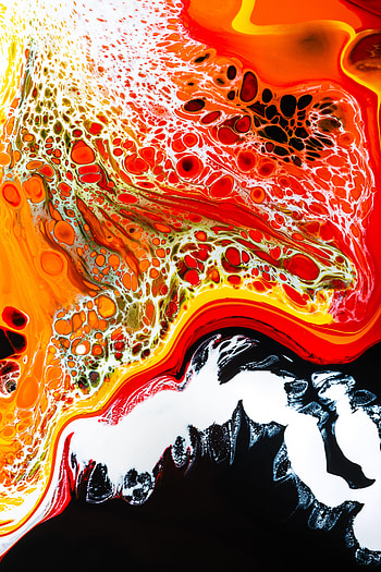 Abstract, Divorces, Multicolored, Motley, Paint, Liquid, Mixing HD phone wallpaper