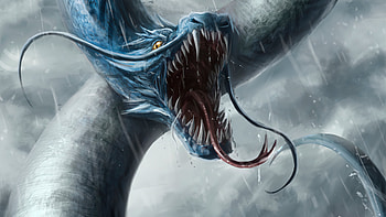 Sea Dragon Open Mouth , dragon, artist, artwork, digital-art, artstation HD wallpaper