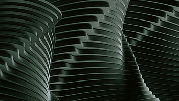 Green Architectural Curves Geometric, green, curves, geometric, artist, artwork, art, digital-art, abstract HD wallpaper