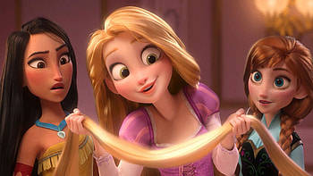 Pocahontas and Anna, Rapunzel HD wallpaper