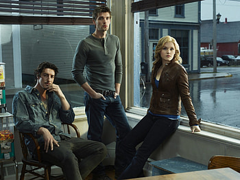 Haven, Audrey Parker, girl, actress, Lucas Bryant, beauty, woman, Duke Crocker, movie, actor, couple, TV Series, Emily Rose, blonde hair, Eric Balfour, Nathan Wuornos HD wallpaper