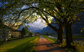 Landscape, Roads, Mountains HD wallpaper