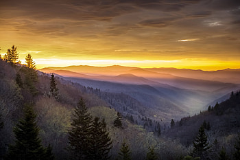 Great Smoky Mountains National Park, Tennessee mountains, Autumn foliage, Natural beauty HD wallpaper