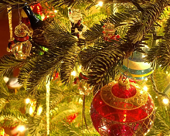 Christmas Tree, angel, decoration, balls, light HD wallpaper