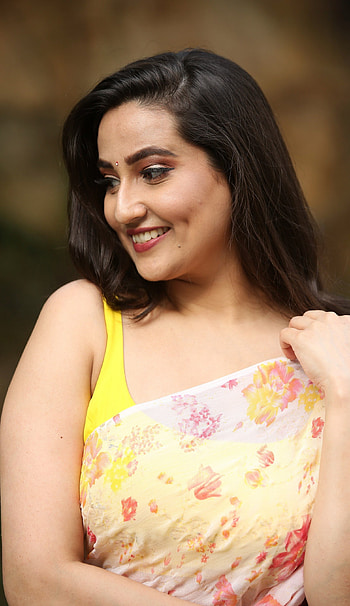 Manjusha, eye, Telugu actress, face HD phone wallpaper