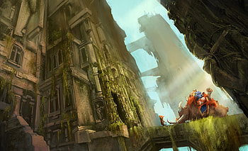 fantasy, ruin HD wallpaper