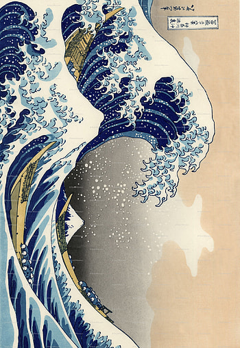 Great Wave off Kanagawa 42h 61w repeats HD phone wallpaper