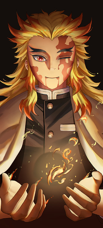 Flaming Spirit: Kyojuro Rengoku Demon Slayer Anime , Kyojuro Rengoku, Anime, Demon Slayer: Kimetsu no Yaiba HD phone wallpaper