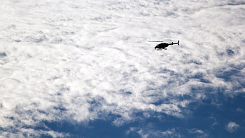 Sky, Clouds, Miscellanea, Miscellaneous, Flight, Helicopter HD wallpaper